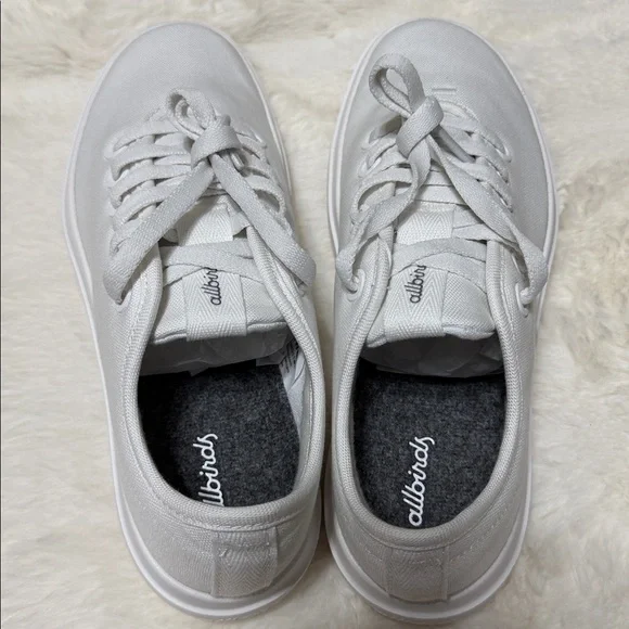 allbirds White Low-Top Canvas Piper Sneakers 8 NIB - Picture 3 of 6